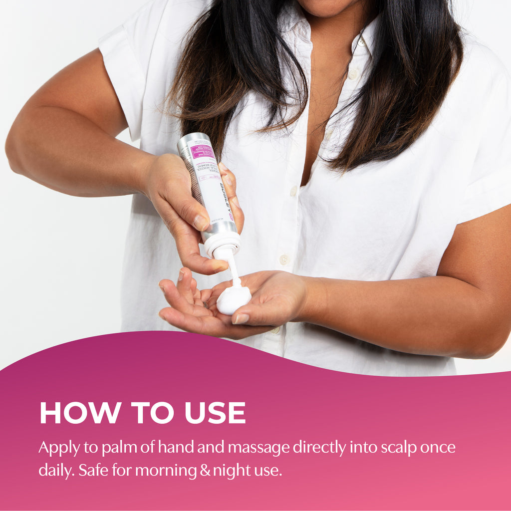 How to Use. Apply to palm of hand and massage directly into scalp once daily. Safe for morning and night use.