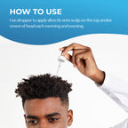 How to Use. Use dropper to apply directly onto scalp on the top and/or crown of head each morning and evening.